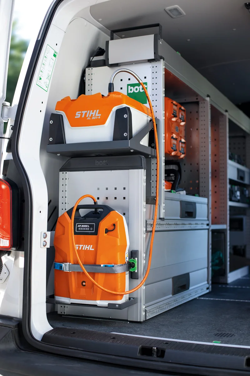 Specialist equipment stored in a bott vario3 system