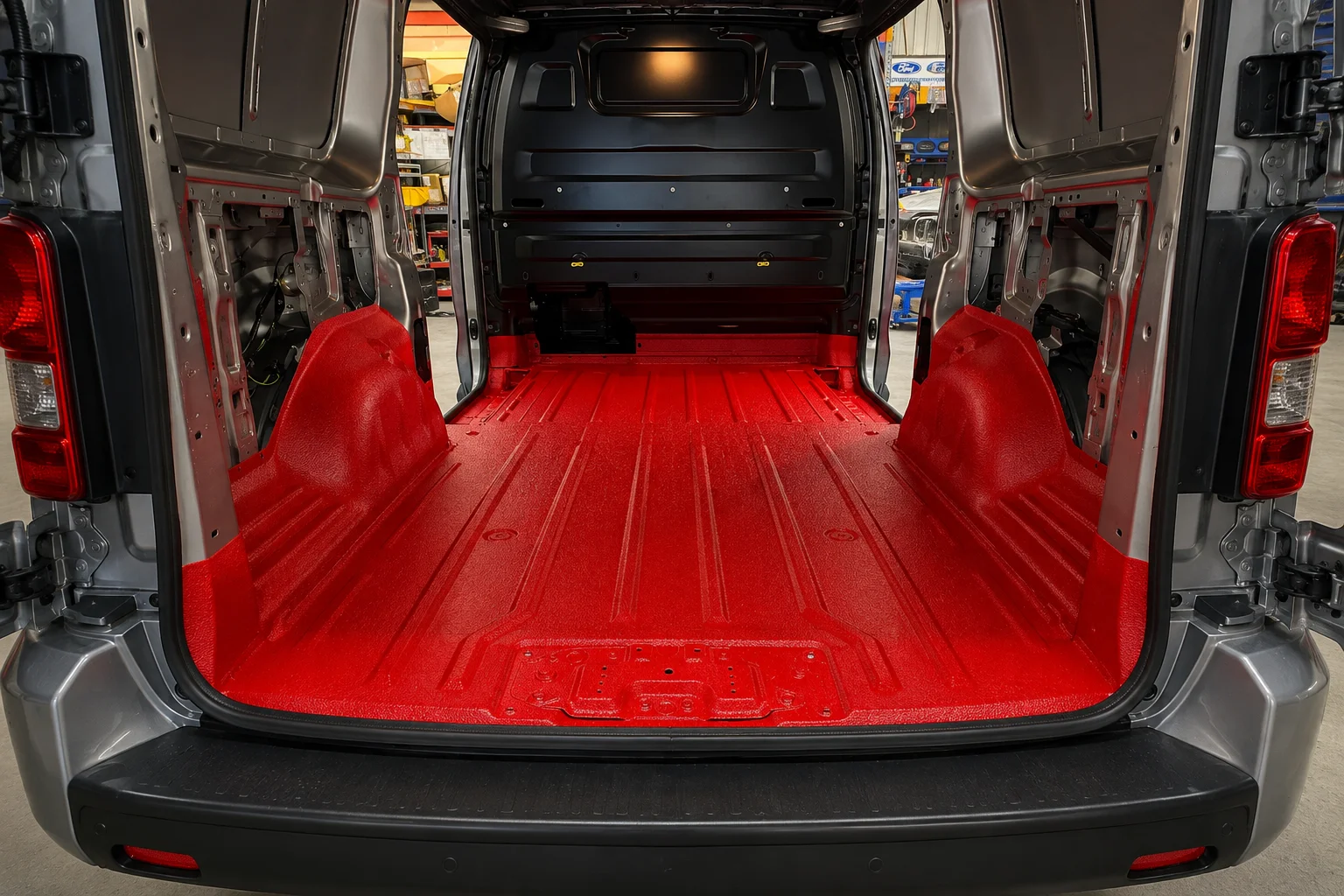 Commercial van load area protected with Speedliner spray-on lining