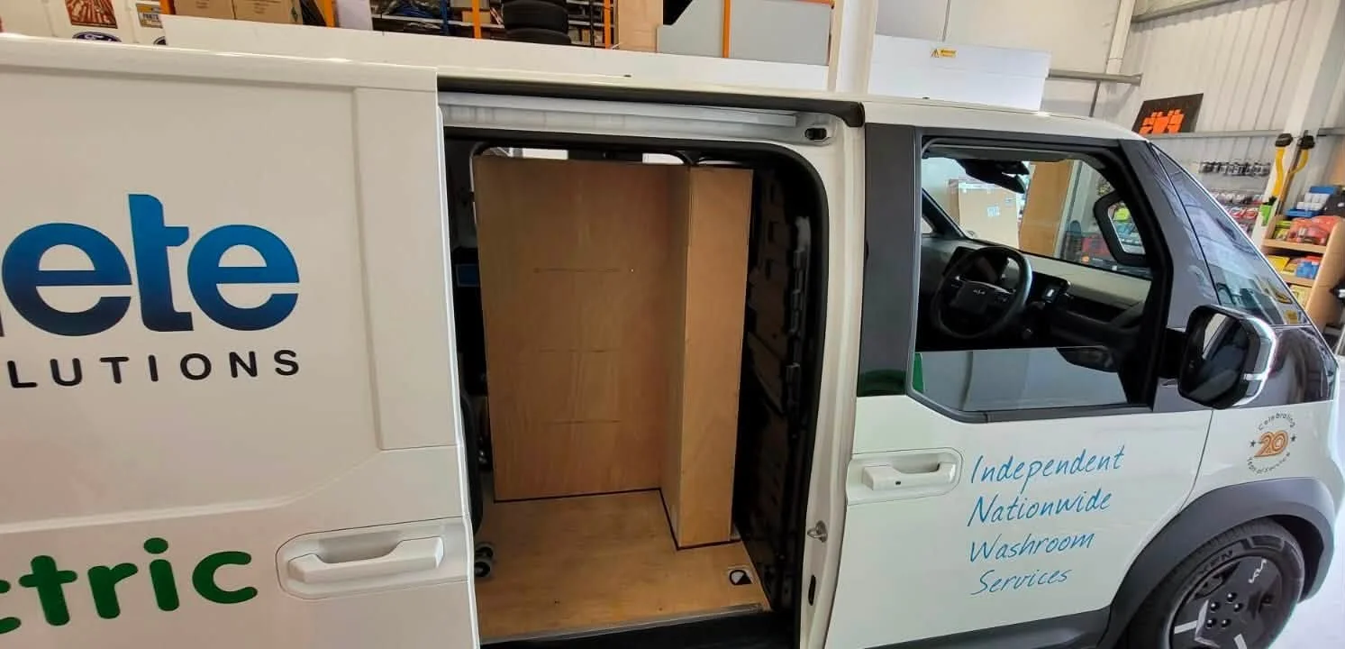 New Kia PV5 fitted with bespoke racking & low profile flettner